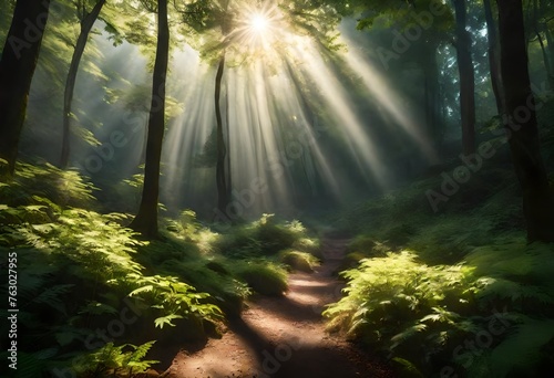 sun rays in the forest © Khani