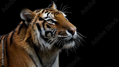 Tiger with a black background © FAVOUR