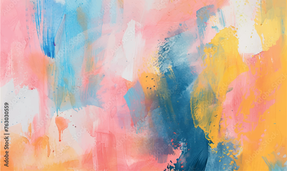 abstract watercolor background yellow pink blue 