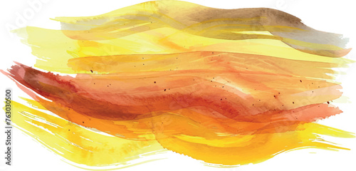 yellow and orange isolated abstract watercolor