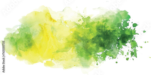 abstract watercolor hand painted background yellow and green