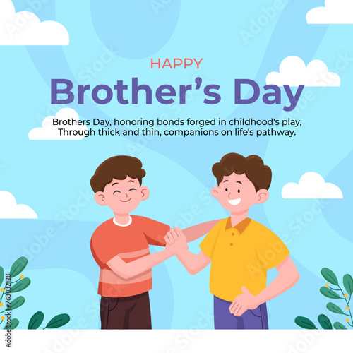 Illustration of two brother...