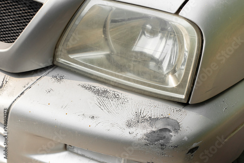 Car paint, car color are damaged by sunlight and humidity.