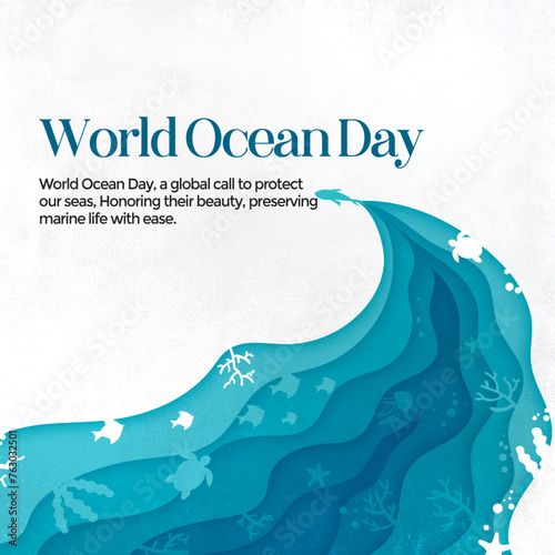 Illustration of an ocean wa...
