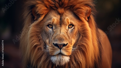Detailed portrait of a magnificent lion © stocksbyrs