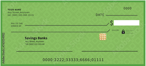 bank cheque template