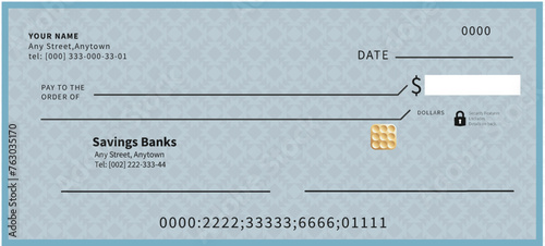 bank cheque template