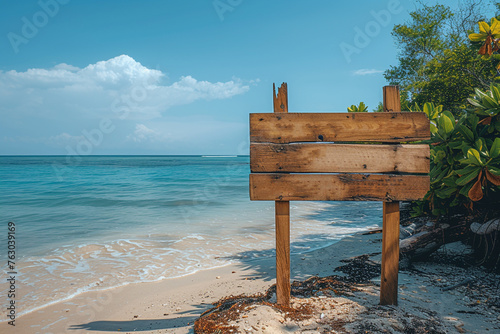 Boat on sandy beach beside tranquil sea under sunny sky