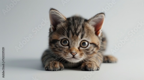 Cute Baby Tabby Cat On Whit, Banner Image For Website, Background, Desktop Wallpaper © Pic Hub