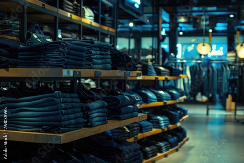 in a store with jeans © AAA