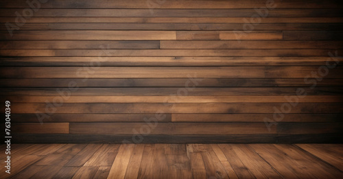 Old brown rustic dark grunge wooden timber wall 