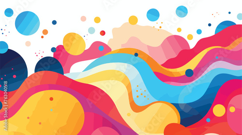 Mixed colorful background flat vector 