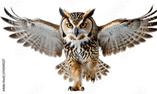 owl isolated transparent background PNG. ai generated