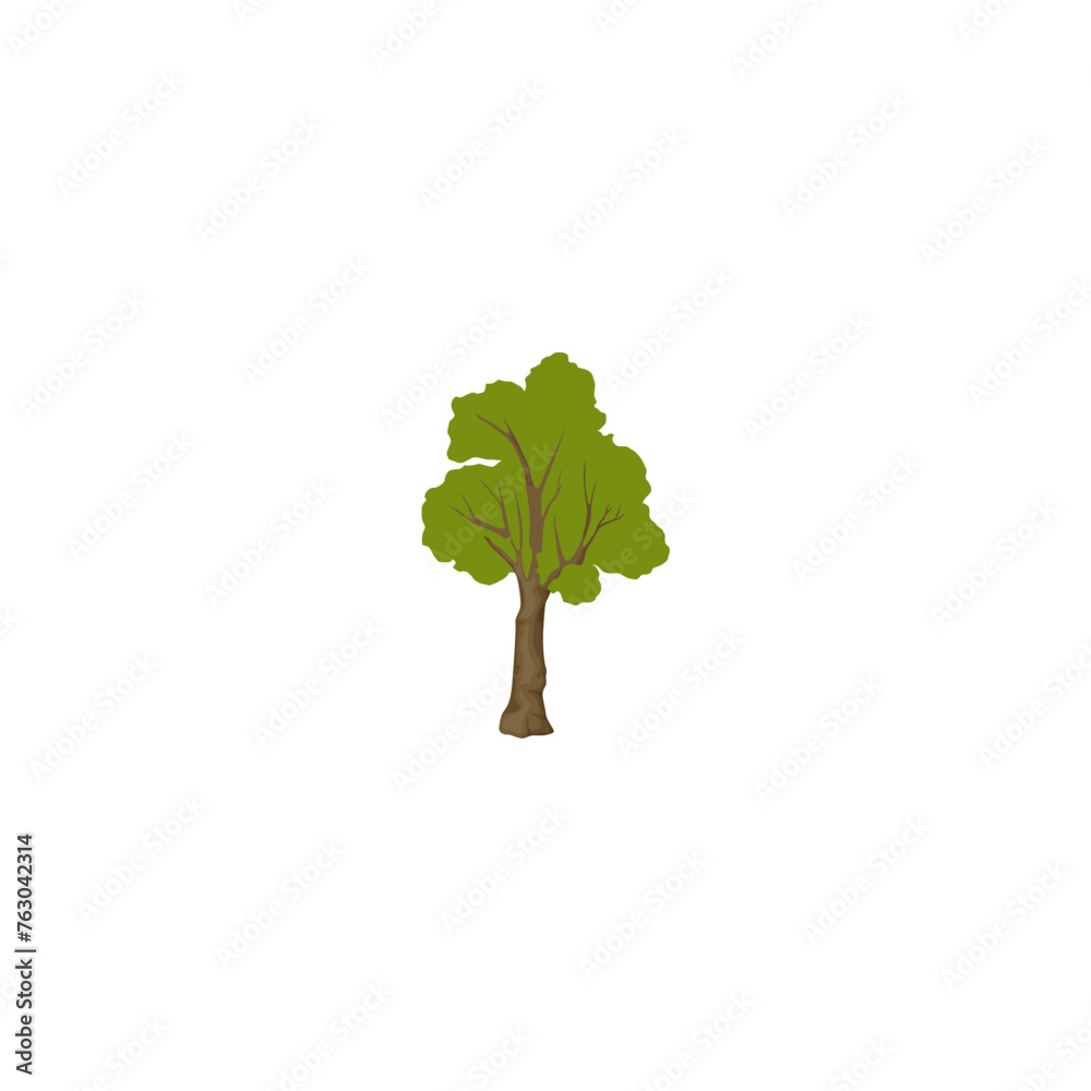 Obraz premium vector element tree set world tree day moss green vector