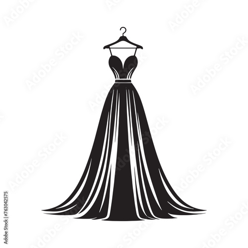 Dynamic Maxi Skirt Silhouette Compilation - Redefining Fashion Trends with Maxi Skirt Illustration - Minimallest Maxi Skirt Vector
