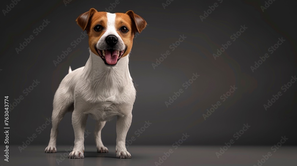 Funny Happy Jack Russell Dog Standing, Banner Image For Website, Background, Desktop Wallpaper