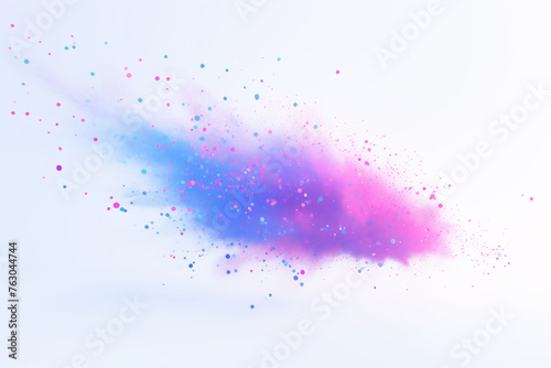 青とピンクの幻想的なスプレー photo