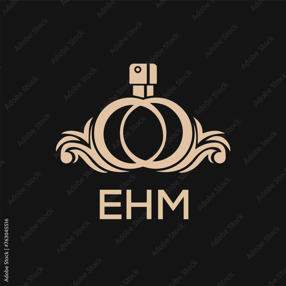 Fototapeta premium EHM Letter logo design template vector. EHM Business abstract connection vector logo. EHM icon circle logotype. 