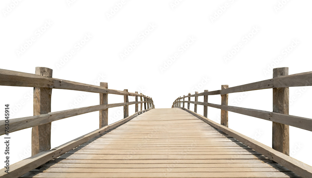 wooden bridge with sturdy railings extending into the distance, featuring a smooth plank surface. wooden bridge with sturdy railings extending into the distance, featuring a smooth plank surface.