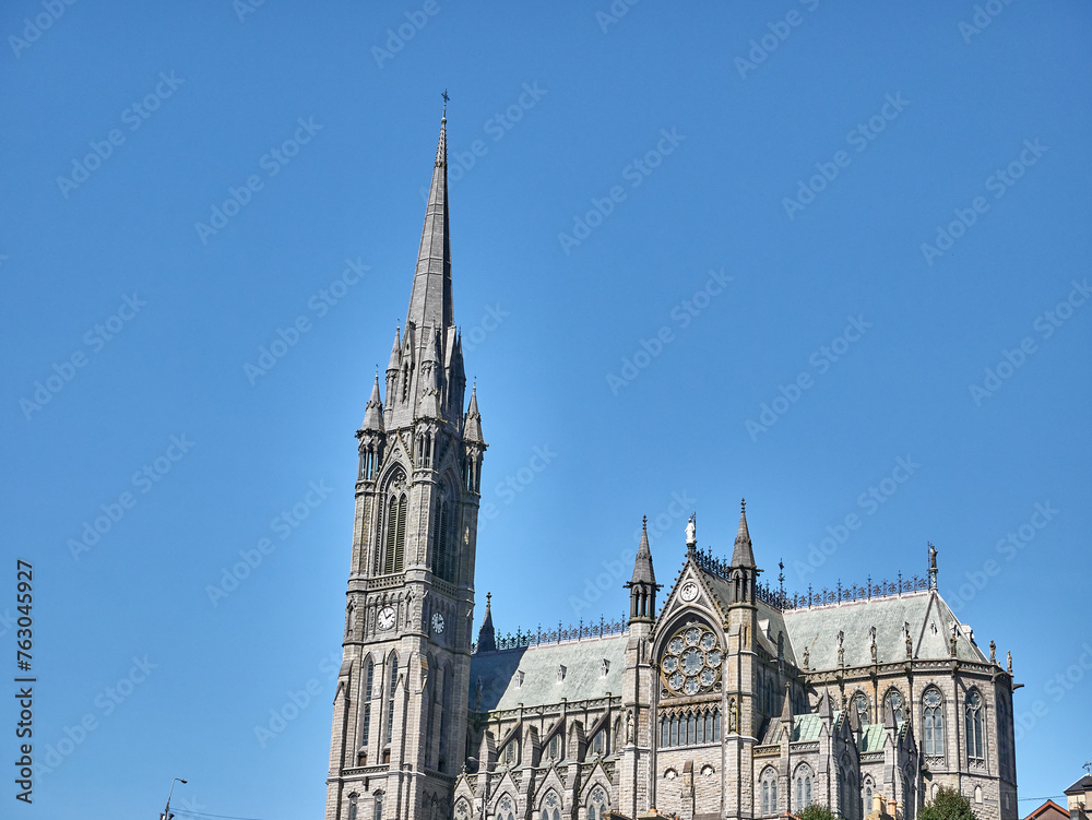 Old catholic cathedral building in Ireland. Christian church, ancient gothic architecture Old catholic cathedral building in Ireland. Christian church, ancient gothic architecture