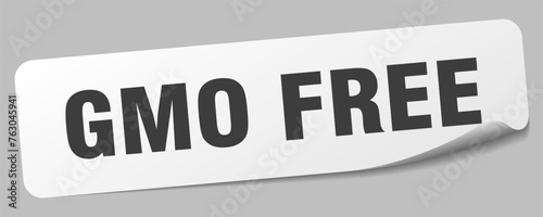 gmo free sticker. gmo free label