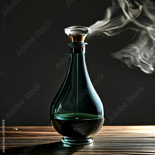 Bottle Fragrance Mockups Fragrance In 3D  Fragrance Bottle On A Table  Fragrance Bottle Styled | Perfume Bottle | Perfume Mockups | 3d Perfume | Perfume On A Table  (ID: 763045978)