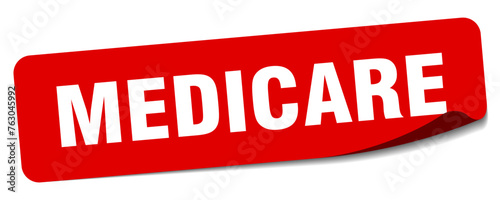 medicare sticker. medicare label