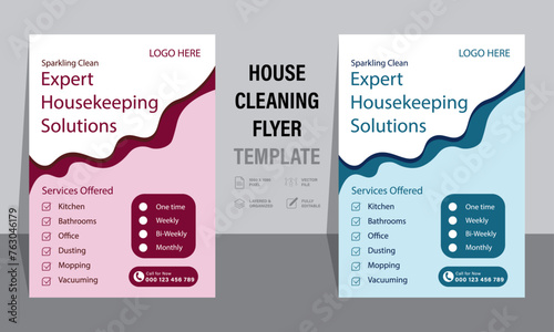 Professional House Cleaning Flyer, House cleaning company promotion template, Home cleaning service marketing