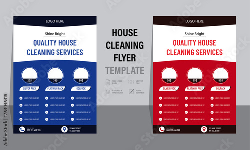 Professional House Cleaning Flyer, House cleaning company promotion template, Home cleaning service marketing