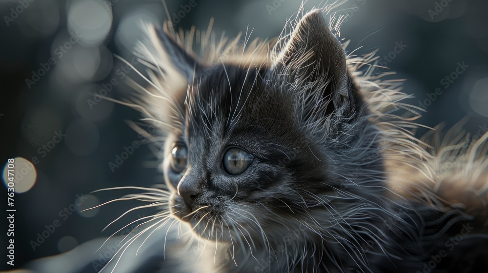 Long Haired Kitten, Banner Image For Website, Background, Desktop Wallpaper