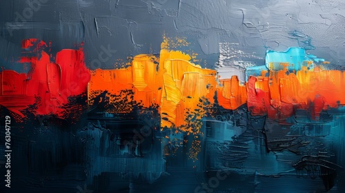 Paintings of modern abstract art.
