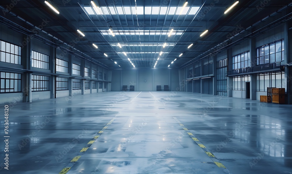 empty industrial warehouse