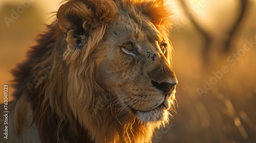 Portrait Male Lion Chobe National Park, Banner Image For Website, Background, Desktop Wallpaper © Pic Hub
