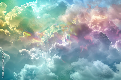 Breathtaking Display of Iridescent Clouds: A Stunning Spectacle of Nature's Aesthetic Splendor