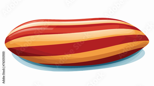 Striped object flat vector isolated on white background