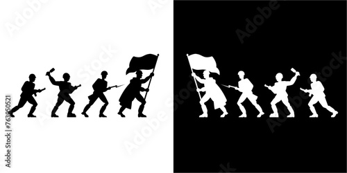 Plastic soldiers vector