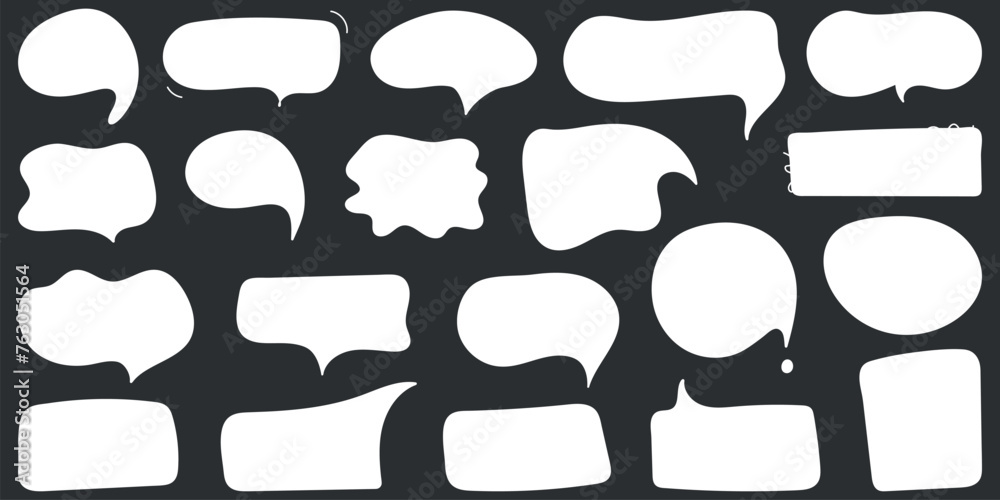 Obraz premium Hand drawn rectangle frame set.Doodle frame for textbox. Geometric Doodle border. Flat Vector illustration.