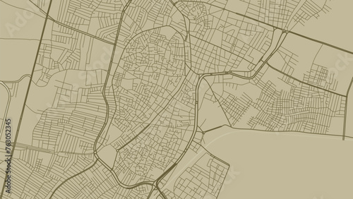 El Mahalla El Kubra map, city in Egypt. Streetmap municipal area.