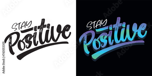 Cute hand drawn doodle lettering postcard, lettering quote. 100% vector image