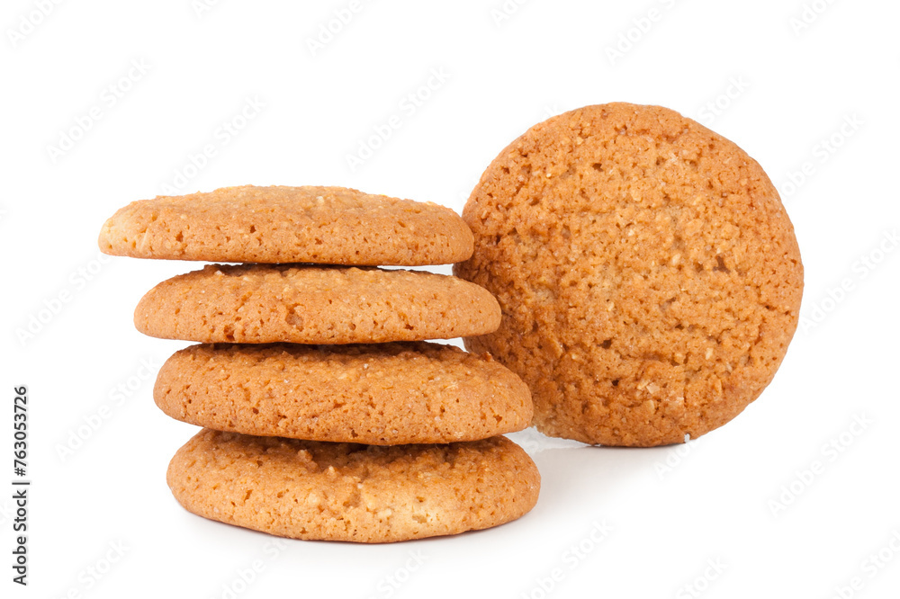Oatmeal cookies isolated on a white background Oatmeal cookies isolated on a white background