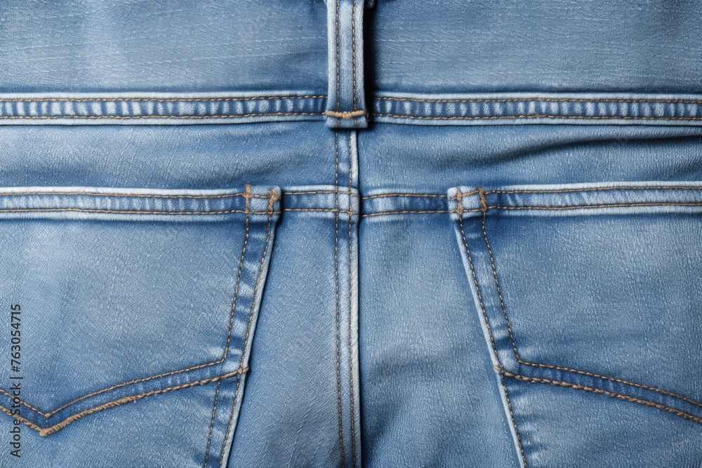 Detailed close up of a pair of blue jeans. Suitable for fashion or textile industry concepts Detailed close up of a pair of blue jeans. Suitable for fashion or textile industry concepts