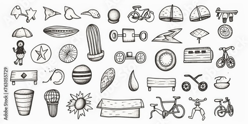 Collection of hand-drawn doodles  perfect for creative projects