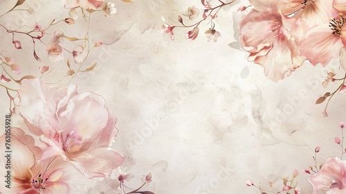 A floral pattern background with a delicate and feminine design perfect for adding a soft and romantic touch to designs