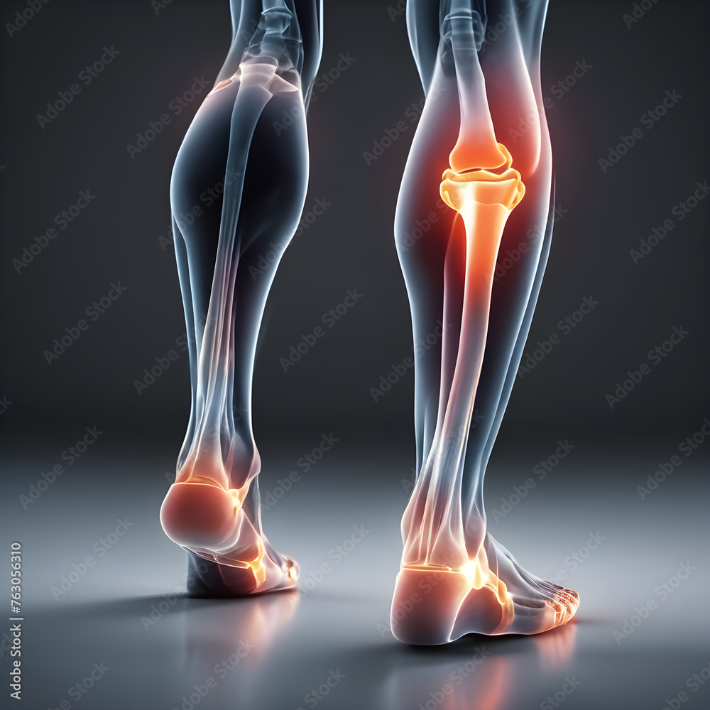 Medical illustration of painful nerves. Pain on human body part. AI generated image. ai.. Medical illustration of painful nerves. Pain on human body part. AI generated image. ai..