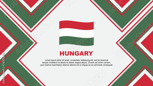 Hungary Flag Abstract Background Design Template. Hungary Independence Day Banner Wallpaper Vector Illustration. Hungary Vector