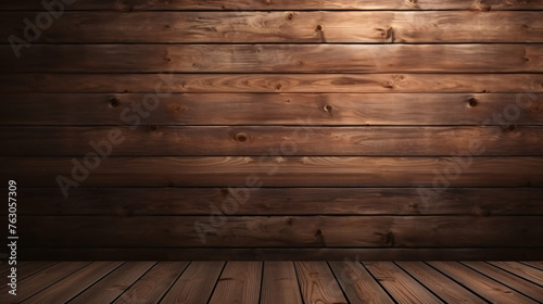 Natural wooden brown table floor wall ceiling. background