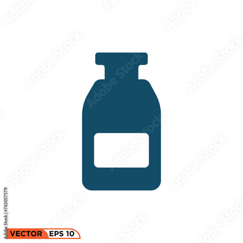 Bottle icon design vector graphic of template, sign and symbol
