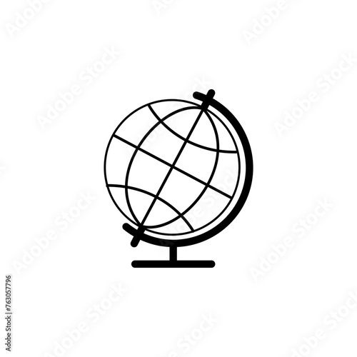 World Globe flat vector icon. Simple solid symbol isolated on white background