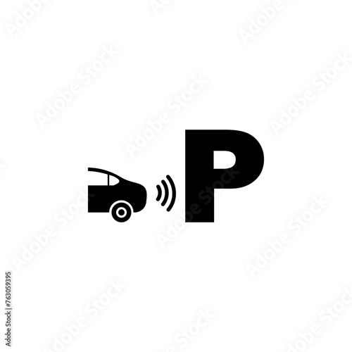 Parktronic Sensor. Parking Assist sensor flat vector icon. Simple solid symbol isolated on white background