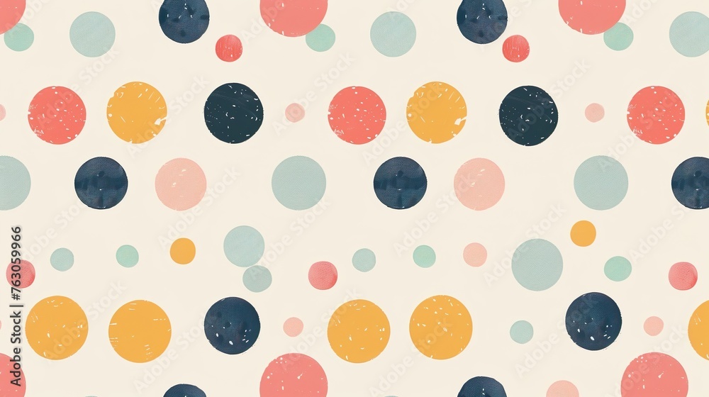 Polka dot pattern with a playful and retro look Polka dot pattern with a playful and retro look